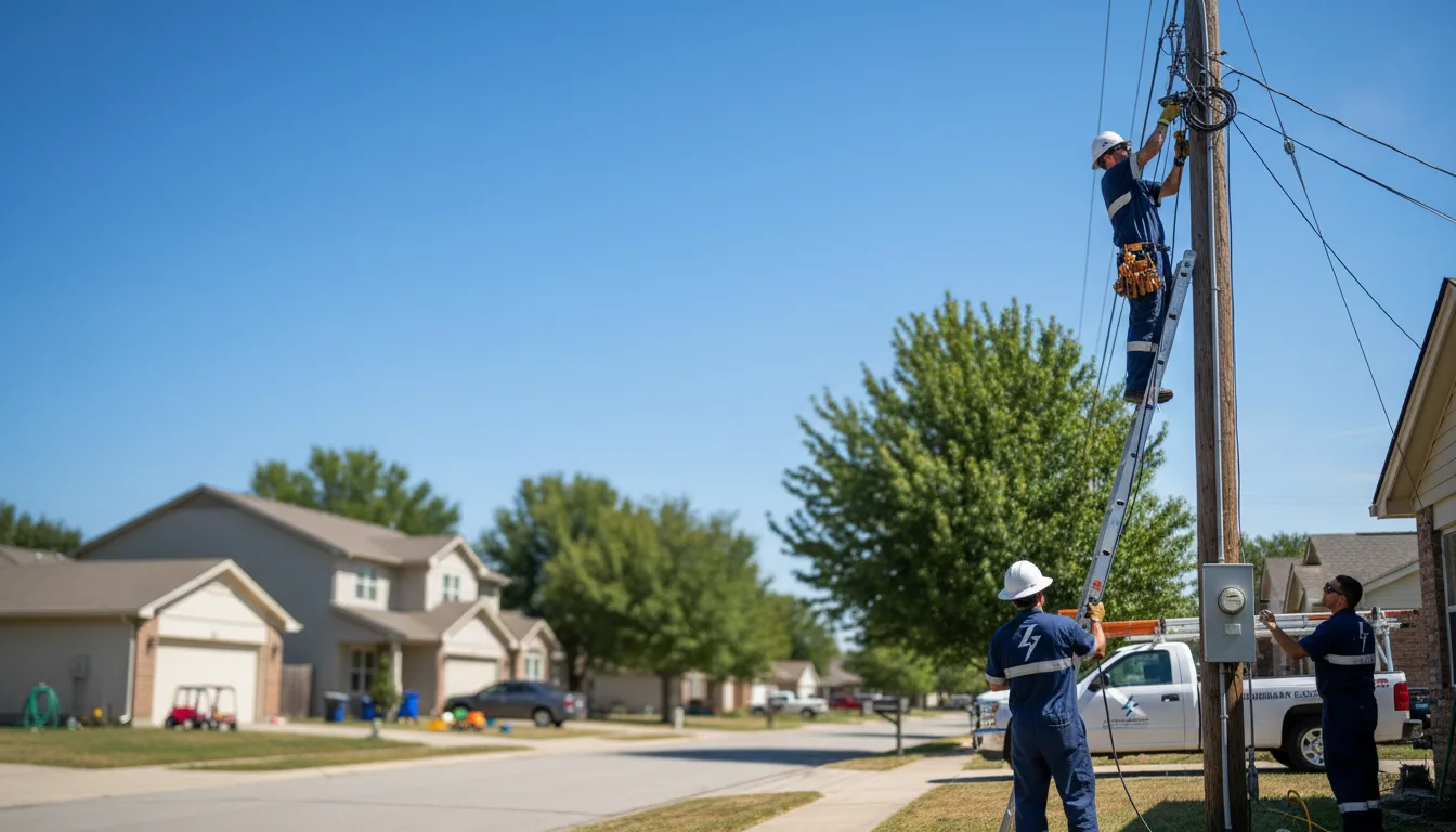 Residential electrician providing installation services in Baxter Springs, KS